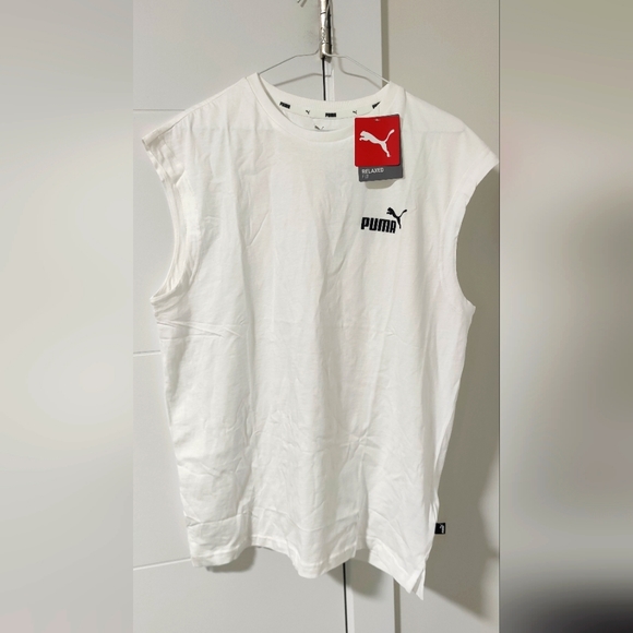 White sport shirt Puma M - Picture 1 of 5